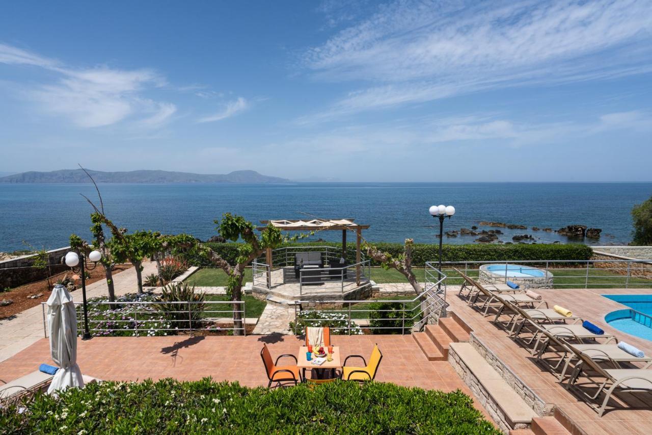Beachfront Family Villa Katerina With Private Pool, Playground, Bbq & Amazing Sea Views! Petres  Exterior foto